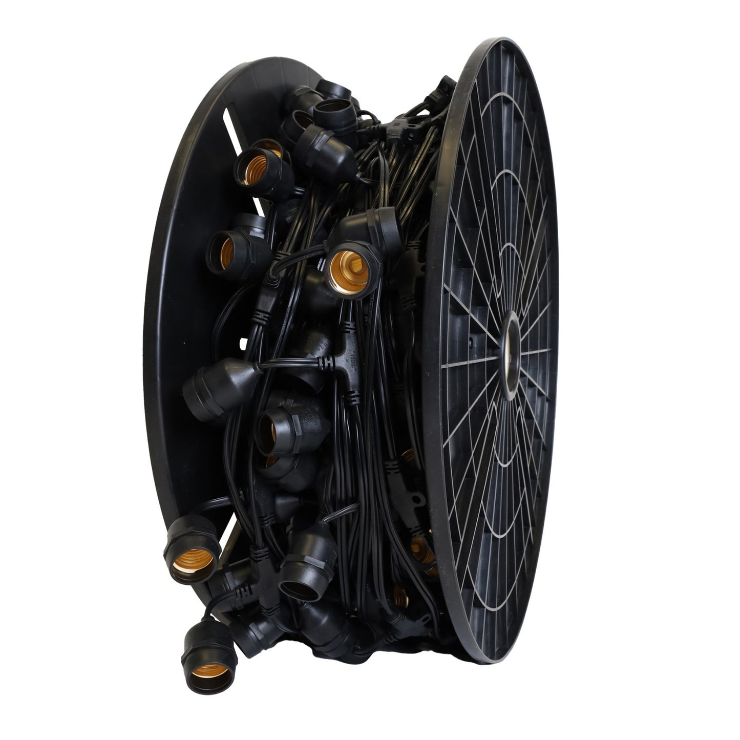 Holiday Bright Lights Indoor/Outdoor Patio Pro Guide Cord 330ft-E26 Suspended Drop 24 Spacing - Black SPT2 165 Sockets