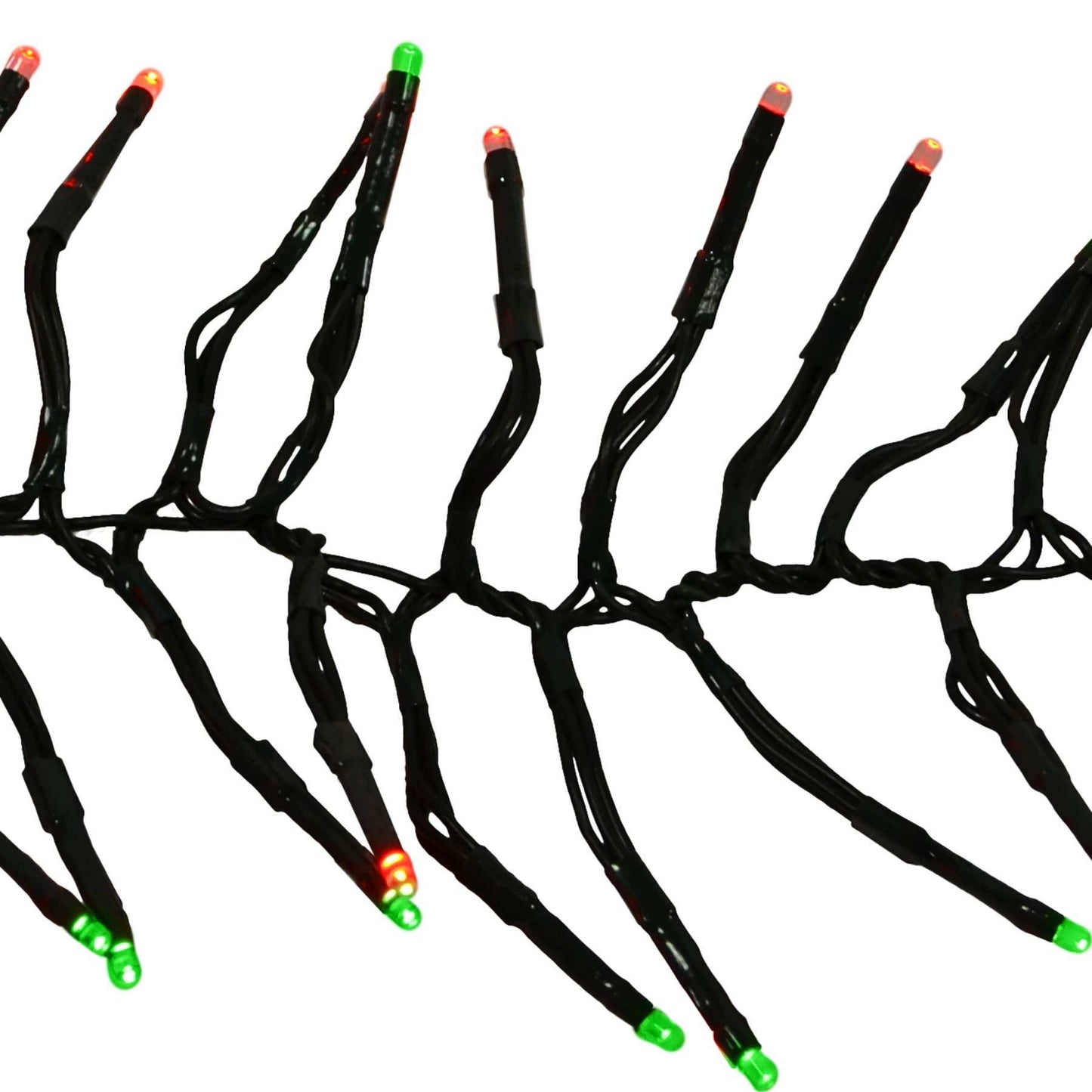 Holiday Bright Lights Indoor/Outdoor 25' 1000L Twinkling Cluster Rice Lights Connectable - Red & Green