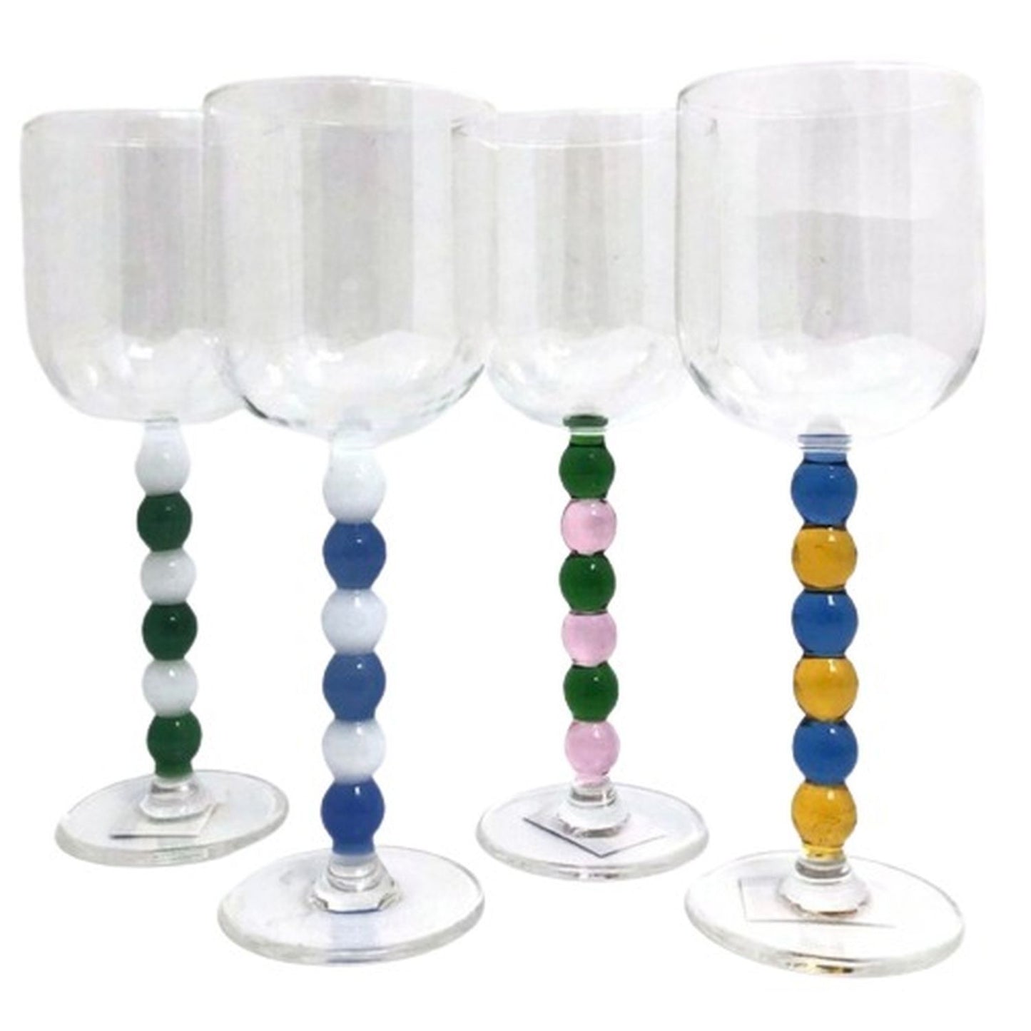 Gusto Buono Christmas World 10.5cm Borosilicate Water Glass 17.8oz with Reindeer Design Inside, Set of 4