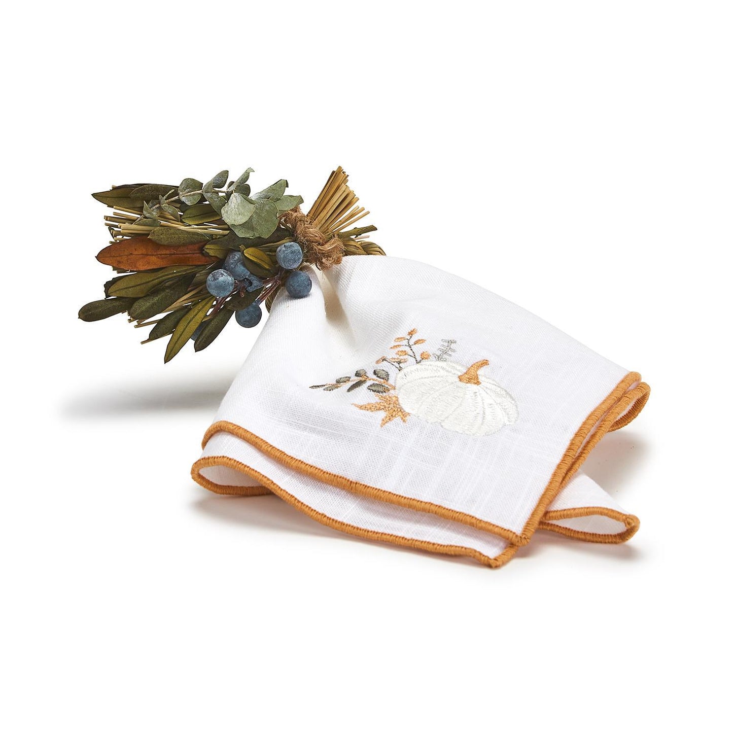 All Natural 24-Pieces Hand-Crafted Napkin Ring in 2 Styles: Olive Leaf & Wheat