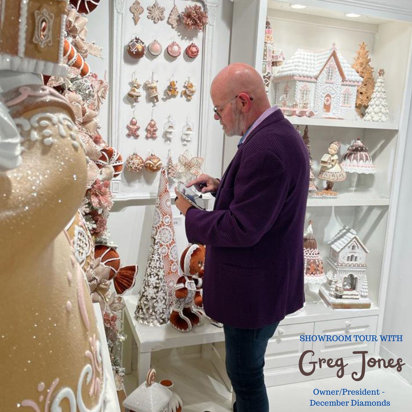 Gingerbread Sweet Shoppe Santa And Mrs. Claus Gingerbread Assortments, Set Of 2