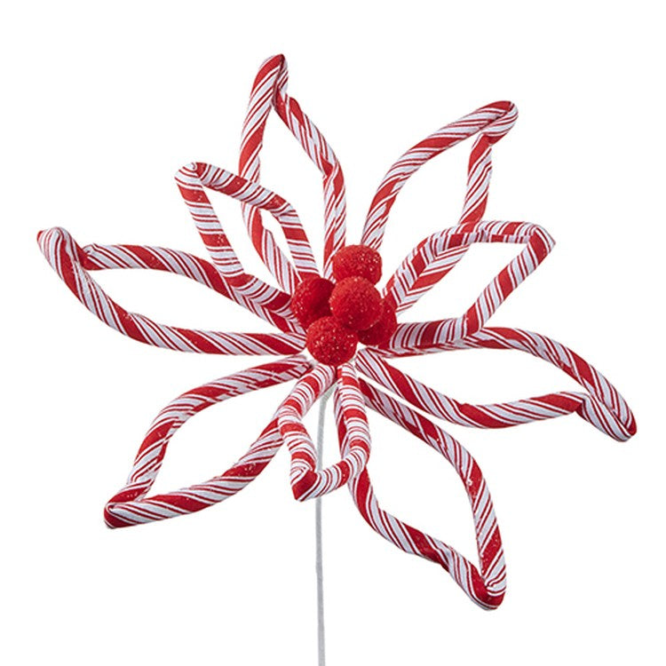 Raz Imports 2022 Merrymint 24" Peppermint Floral Stem