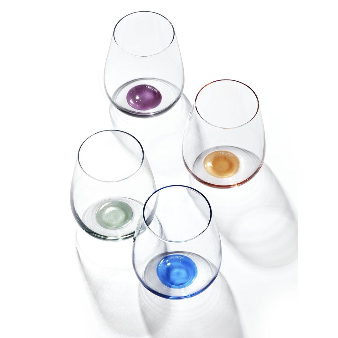 Oneida Bottoms Up Stemless Wine Glasses, Set Of 4