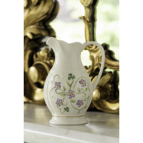 Belleek Irish Flax Pitcher, Porcelain