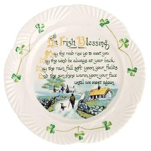 Belleek 9" Harp Blessing Plate by Belleek