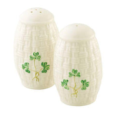 Belleek Shamrock Salt & Pepper Set, China
