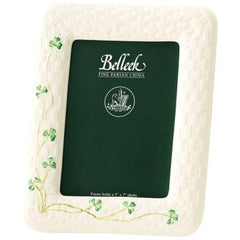 Belleek Shamrock 5" by 7" Photo Frame, China