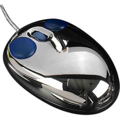 Silver Plated Computer Scroll Wheel Mouse, USB Connector