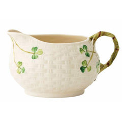 Belleek Shamrock Cream Jug, Porcelain