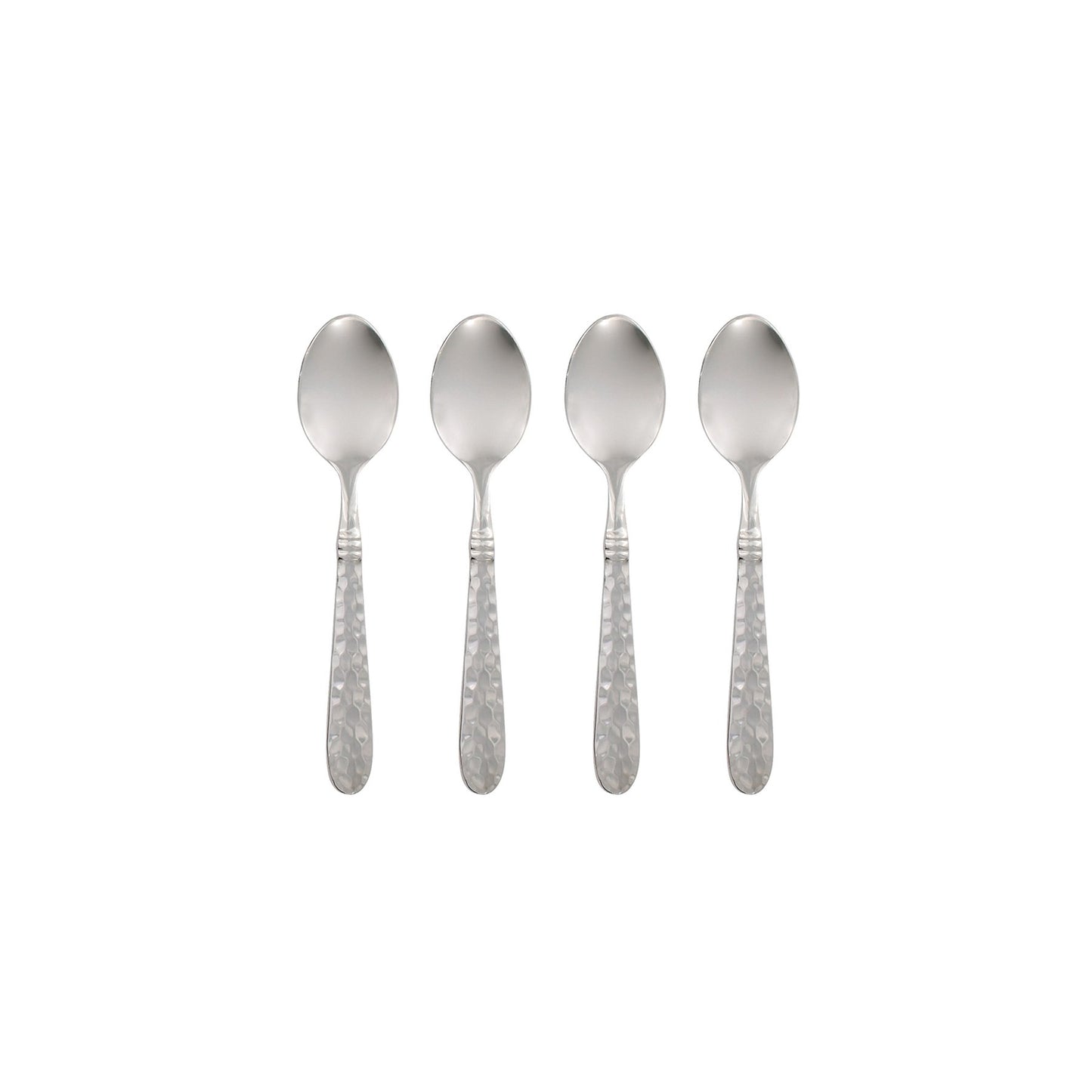 Vietri Martellato Demitasse Spoons 5"L 18/10 Stainless Steel Set of 4