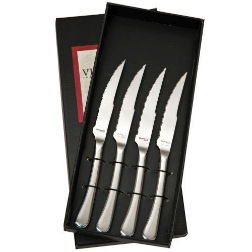Vietri Settimocielo Steak Knives, Set of 4, 9" 18/10 Stainless Steel Flatware