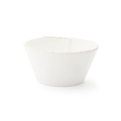 Vietri Lastra White Stacking Soup/Cereal Bowl, 6"D Stoneware Dining/Kitchen Dish