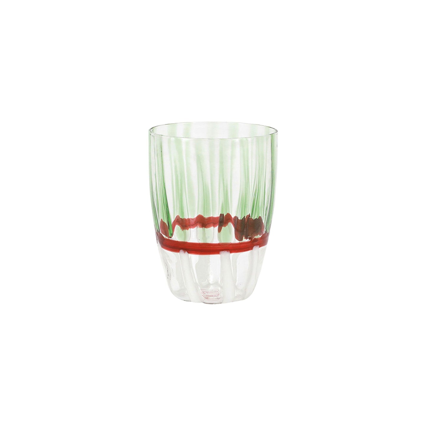 Vietri Garland Tall Tumbler, 4.5"x12oz, Borosilicate Italian Glass Drinkware