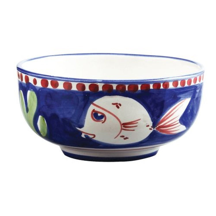 Vietri Campagna Pesce Soup/Cereal Bowl, 5"D Earthenware Dining & Kitchen Dish