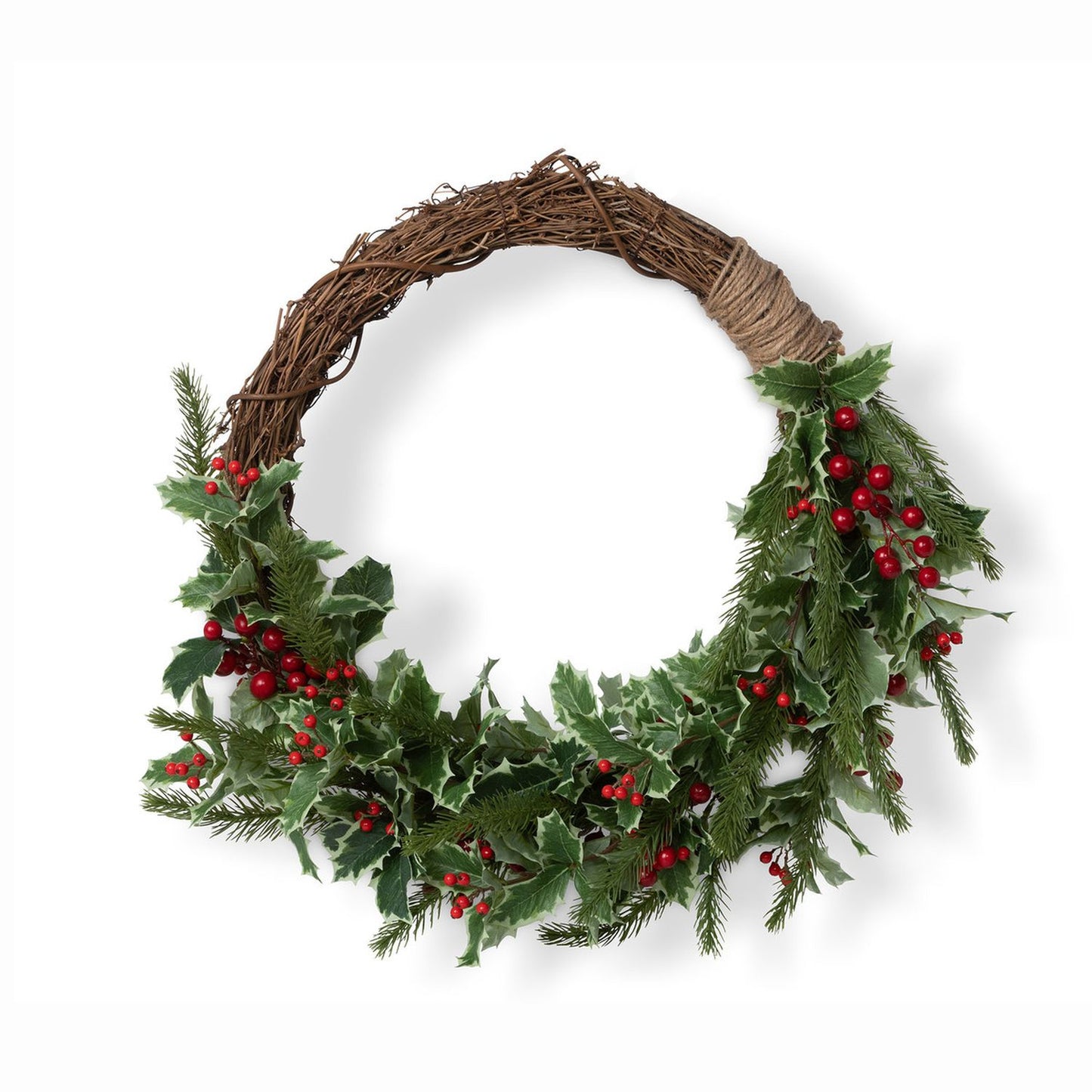 Park Hill Collection Christmas Cheer Holly And Pine Vine Wreath