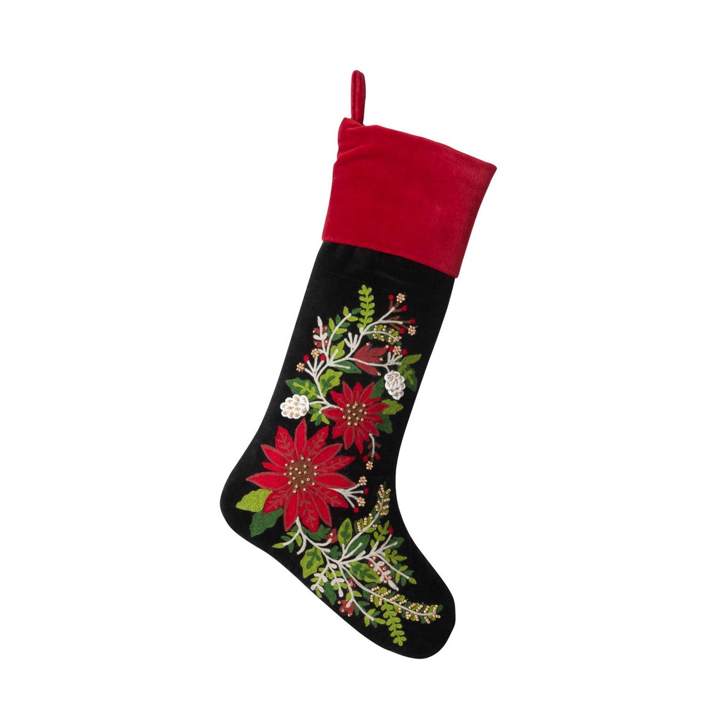 Park Hill Collection Connecticut Cheer Poinsettia Stocking