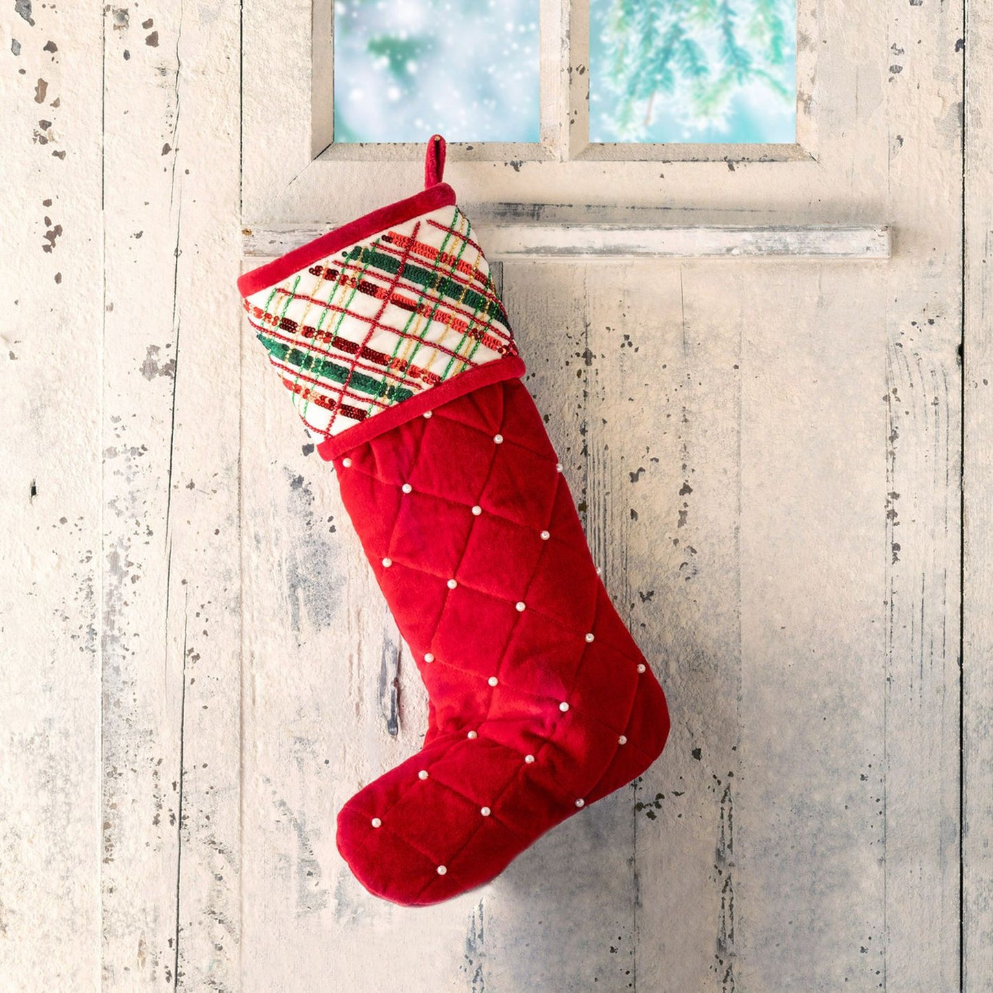 Park Hill Collection Connecticut Cheer Holiday Cheer Plaid Stocking