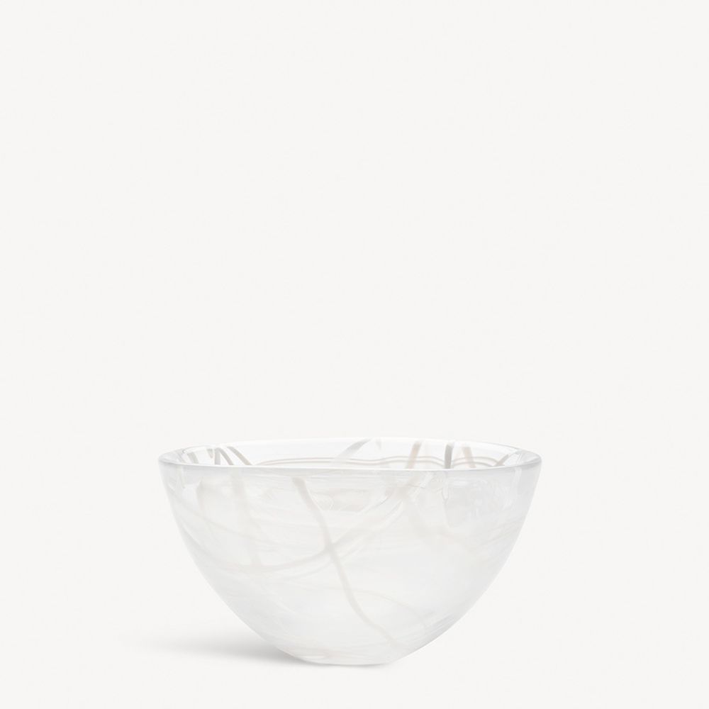 Kosta Boda Contrast Bowl White/White