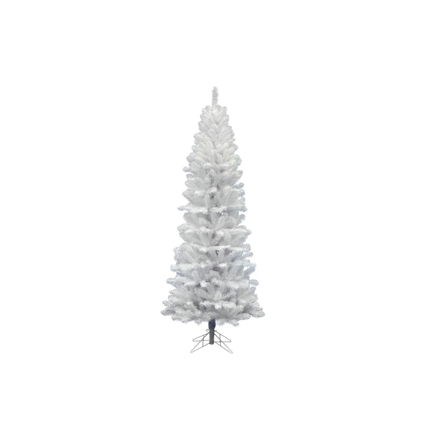Vickerman White Salem Pencil Pine Artificial Christmas Tree, Unlit