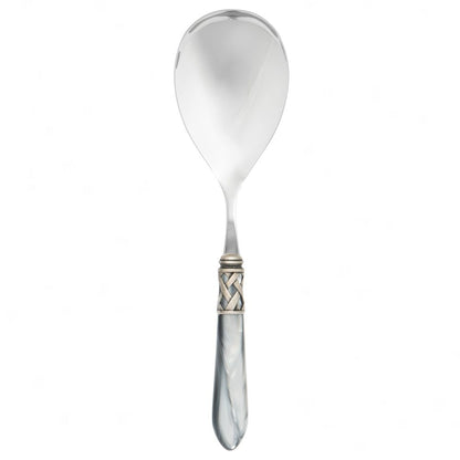 Vietri Aladdin Antique Light Gray Serving Spoon, 18/10 Stainless Steel, 10.25"