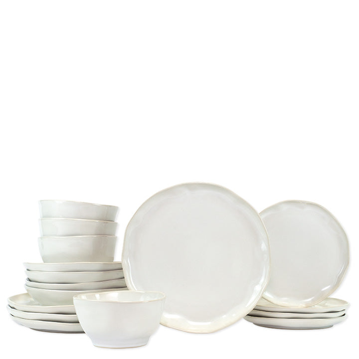 Vietri Forma Cloud 16-Pc Italian Dinnerware Set - Stoneware Bowls & Plates
