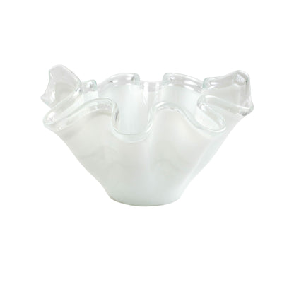 Vietri Onda Glass White Bowl