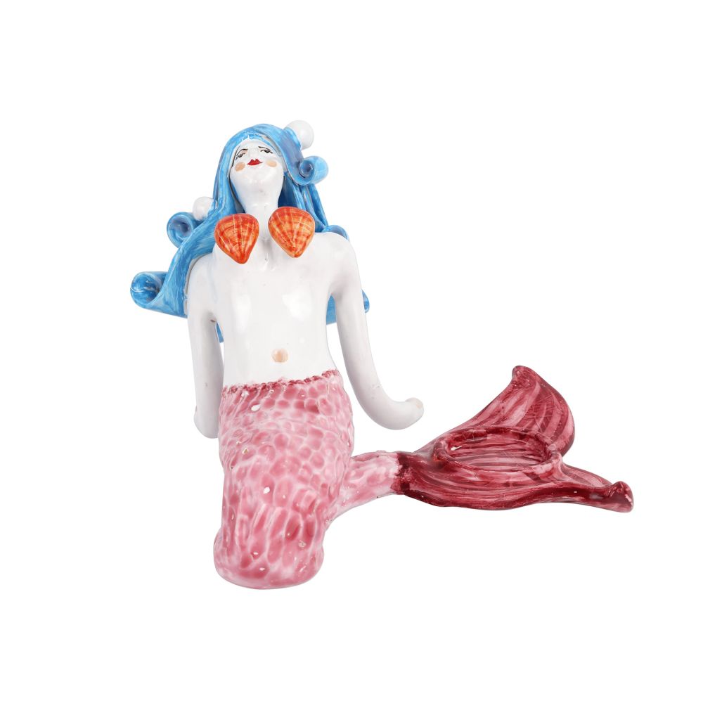 Vietri Sirena Andrina Mermaid  Terra Cotta Figurine Decor for Living Room