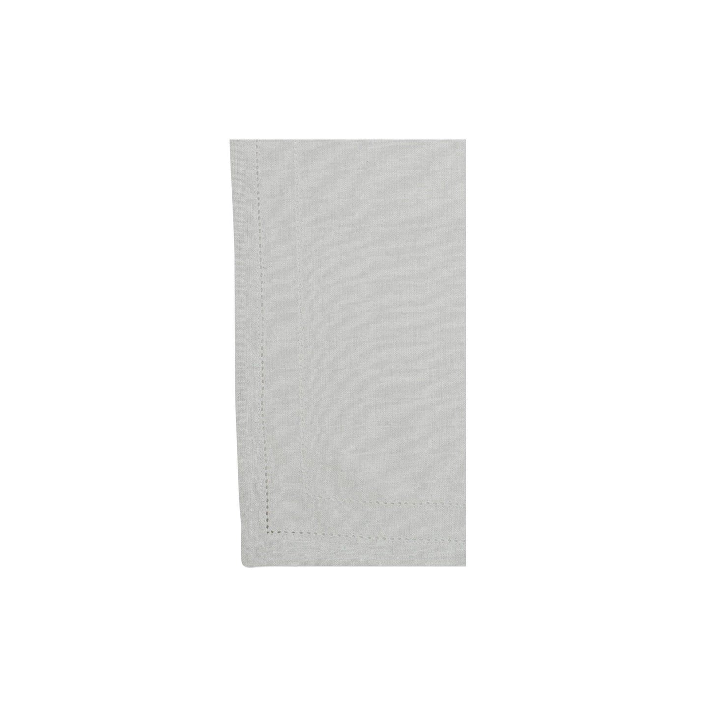 Vietri Cotone Linens Light Gray Napkins w/ Double Stitching 21"Sq Cotton Napkins