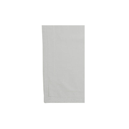 Vietri Cotone Linens Light Gray Napkins w/ Double Stitching 21"Sq Cotton Napkins