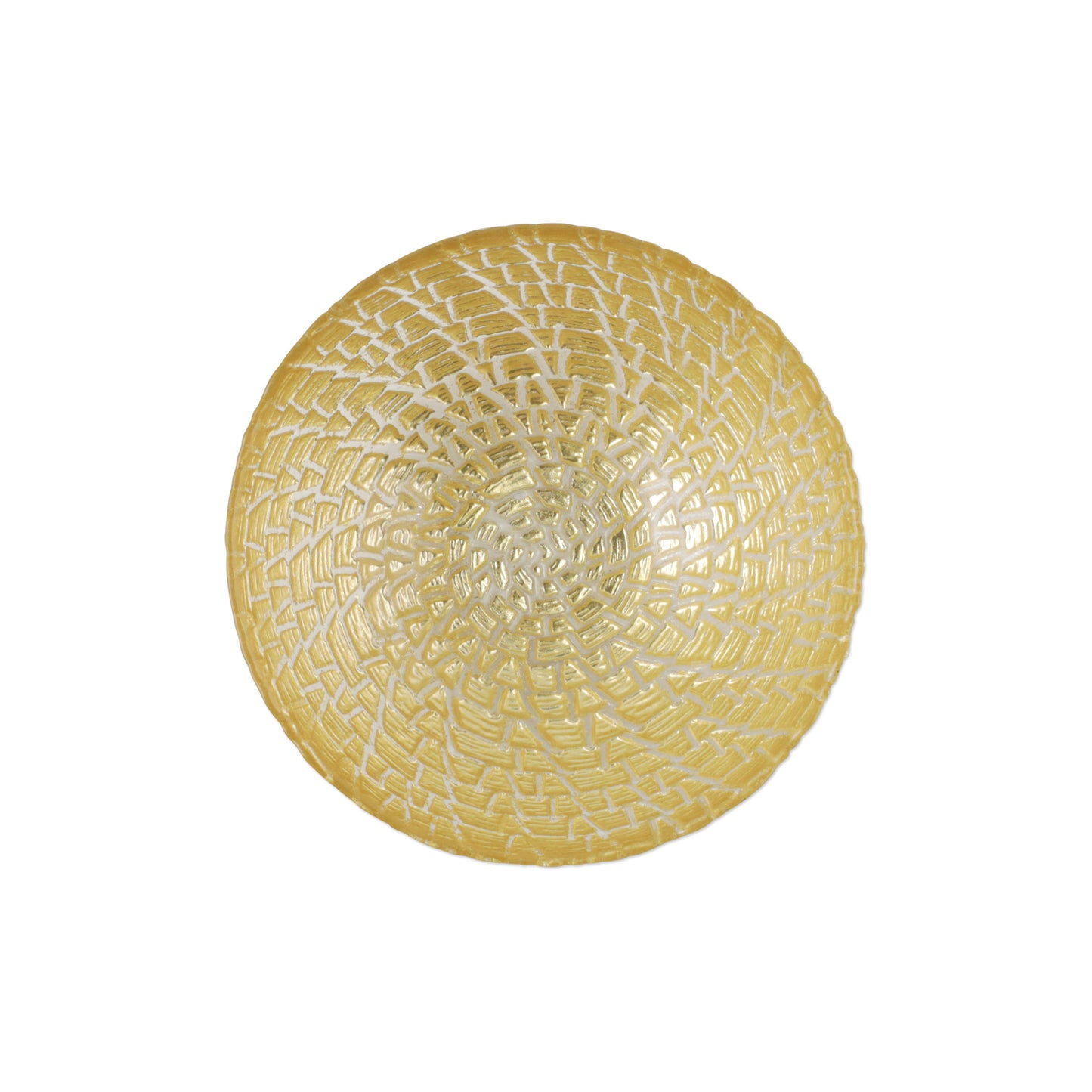 Vietri Rufolo Glass Gold Crocodile Small Bowl - Italian Handmade Decorative Dish