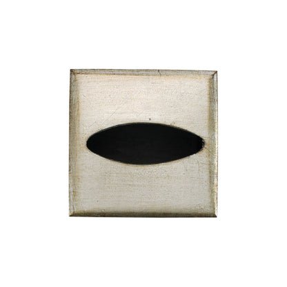 Vietri Florentine Wooden Accessories Platinum Tissue Box 5.75"Sq, 6"H Birchwood