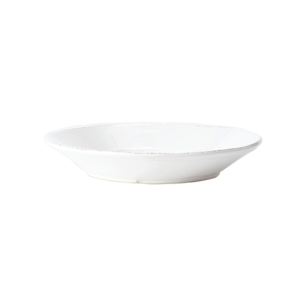Vietri Melamine Lastra White Pasta Bowl, 8.75" Lightweight Dinnerware Dish
