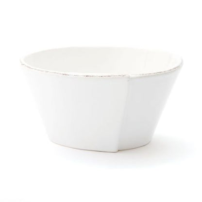 Vietri Lastra White Stacking Soup/Cereal Bowl, 6"D Stoneware Dining/Kitchen Dish