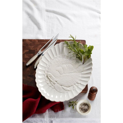 Lenox French Perle Carved Turkey Platter