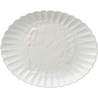 Lenox French Perle Carved Turkey Platter