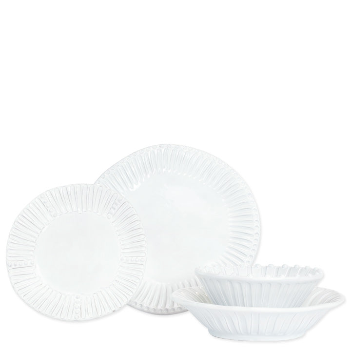 Vietri Incanto Stripe 4-Pc Italian Dinnerware Set, Earthenware Bowls & Plates