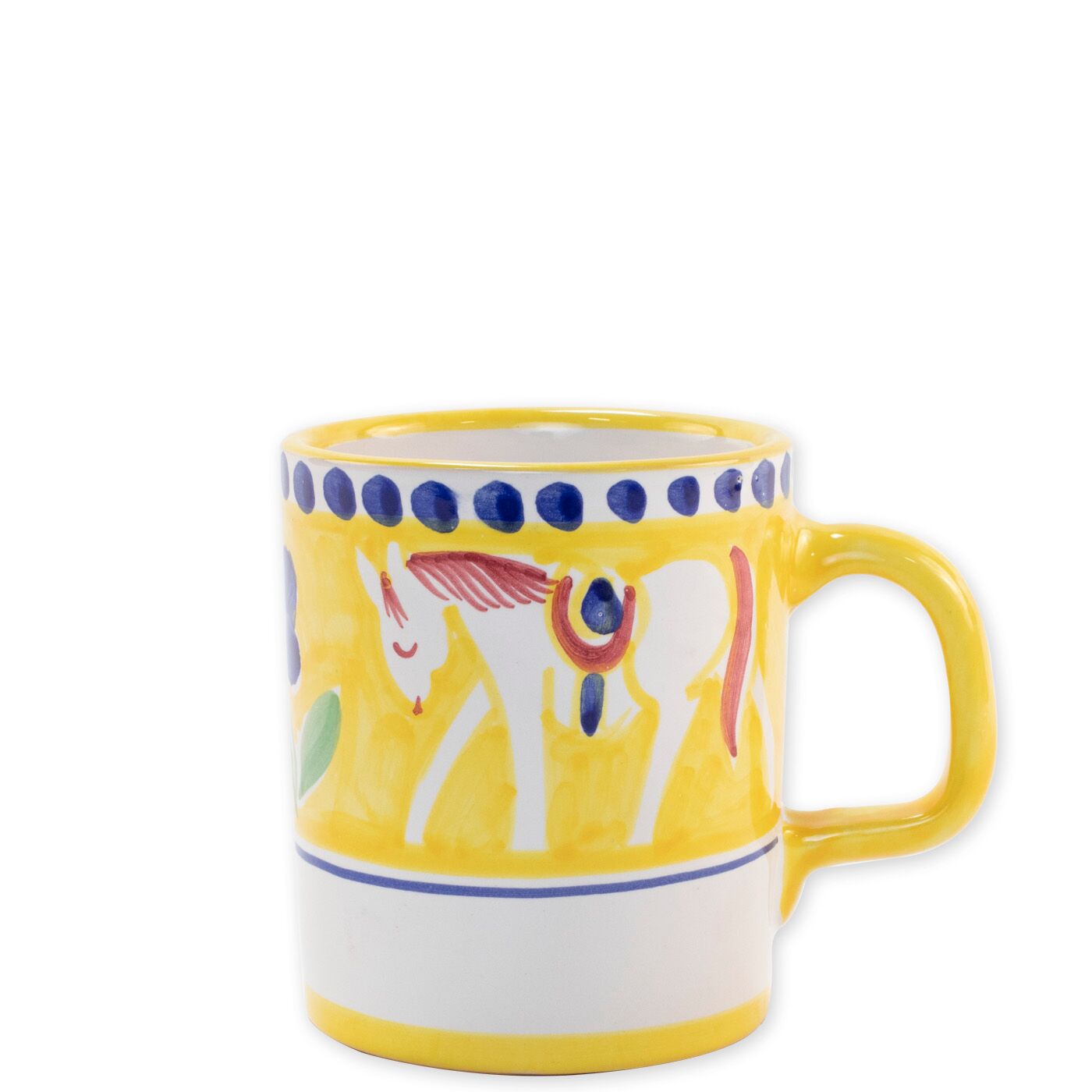 Vietri Campagna Cavallo Mug 3.5"H, 12 oz Terra Cotta Ceramic Cup