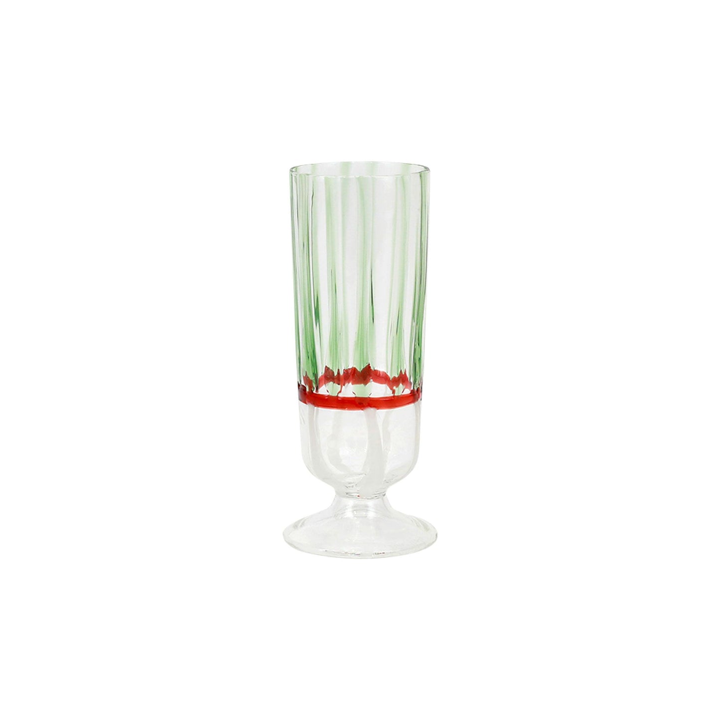 Vietri Garland Champagne Glass - 6.5"H, 8oz Italian Borosilicate Glassware
