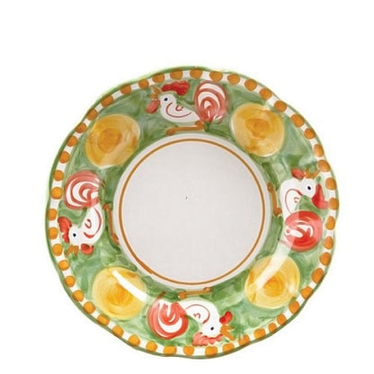 Vietri Campagna Gallina Salad Plate, 8"D Handcrafted Earthenware Dinnerware