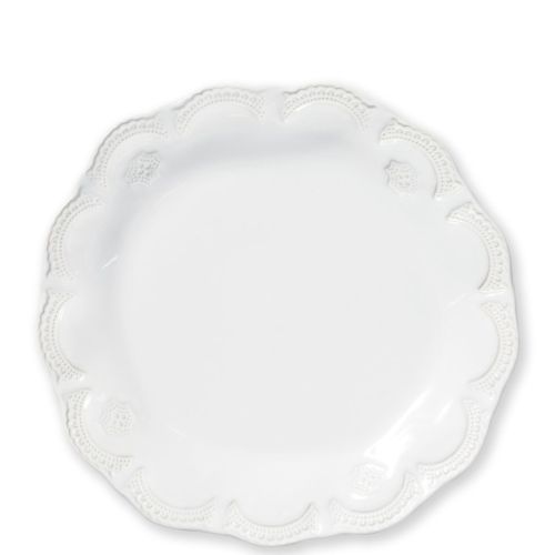 Vietri Incanto Stone White Lace Dinner Plate 11.25 Inch Stoneware