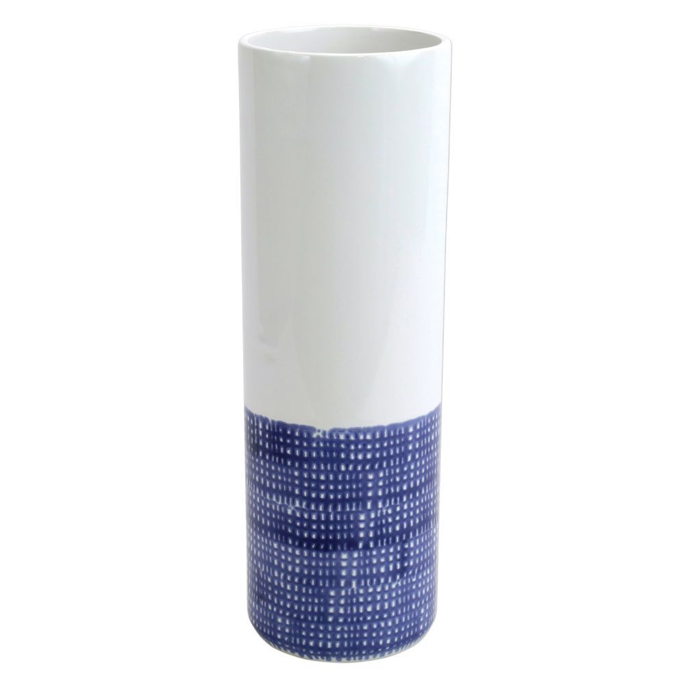 viva by Vietri Santorini Geo Tall Vase 5"D, 15.5"H, 112 oz Earthenware Decor
