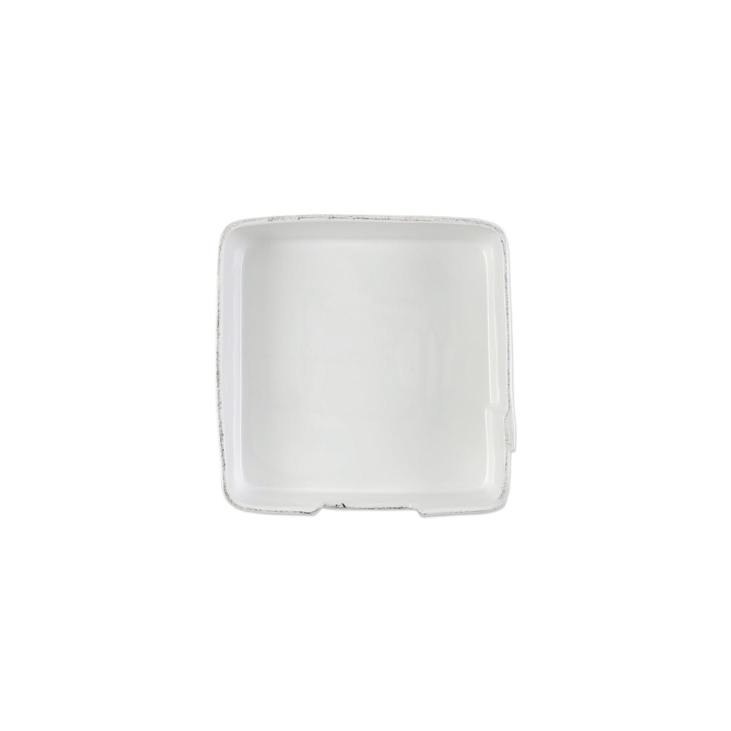 Vietri Lastra White Dinner Napkin Holder, 9.5" Stoneware Paper Towel Tray