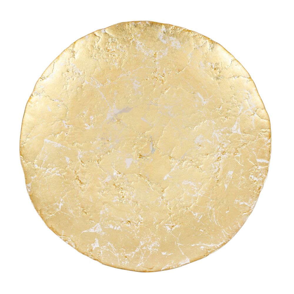Vietri Moon Glass Cake Stand Pedestal, Gold 12.75" Dessert Display
