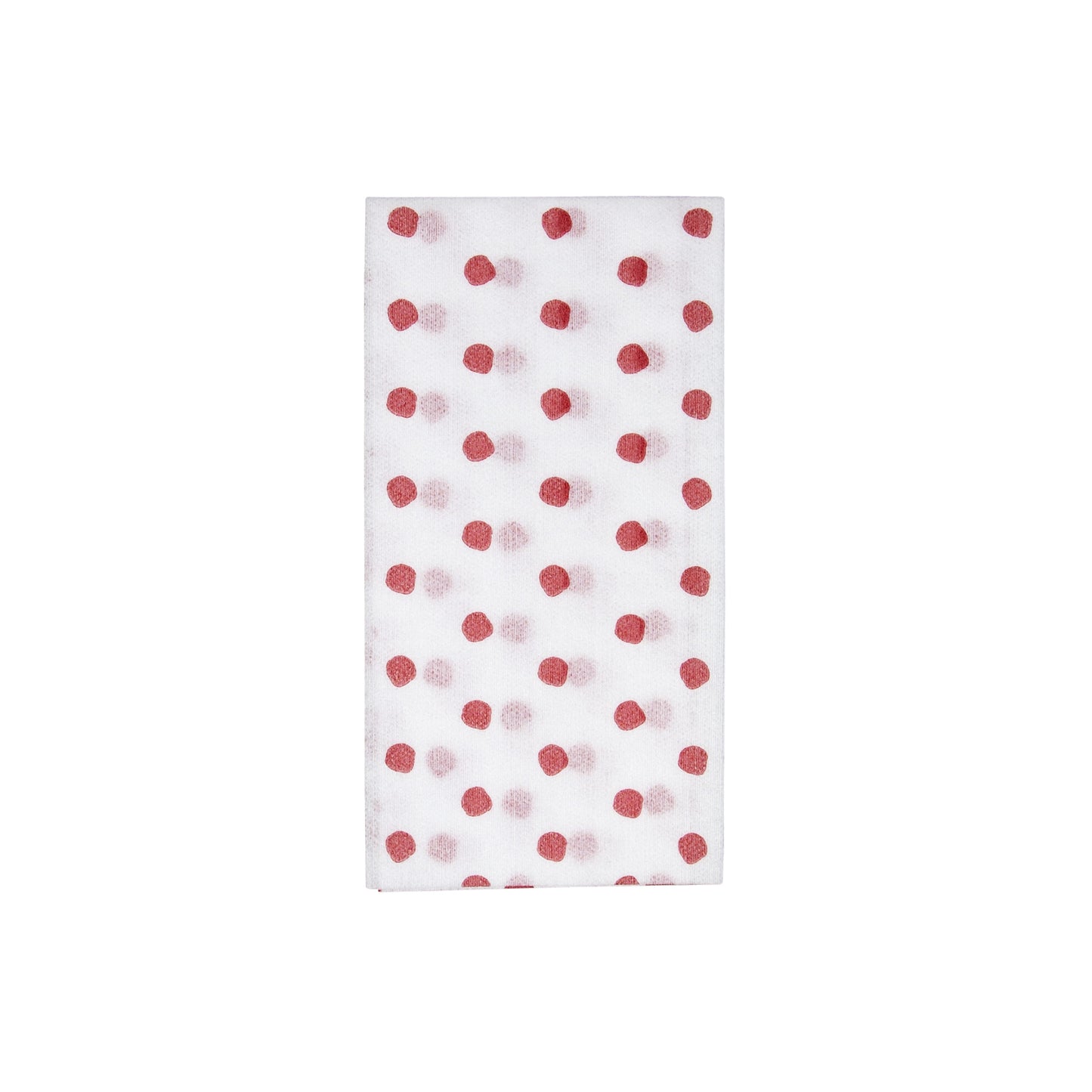 Vietri Papersoft Napkins Dot Red Guest Towels, 50-Pack Spunlace Paper Towels