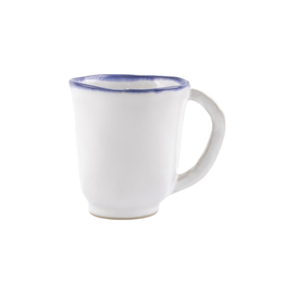 Vietri Aurora Edge Mug 4"H, 12 oz Stoneware Ceramic Cup