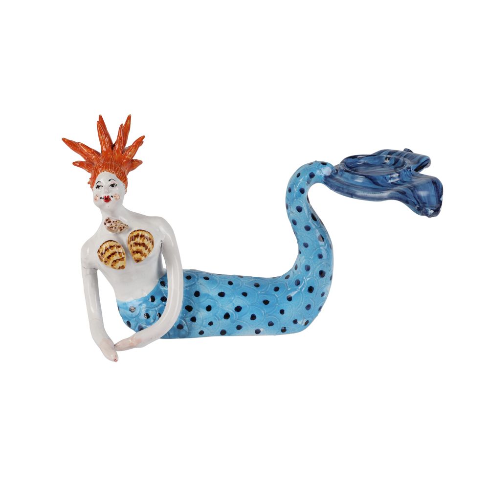Vietri Sirena Aquata Mermaid  Terra Cotta Figurine Decor for Living Room