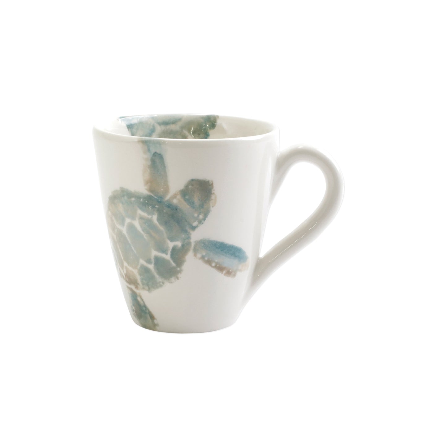 Vietri Tartaruga Mug 4.25"H, 14 oz Terra Bianca Ceramic Cup