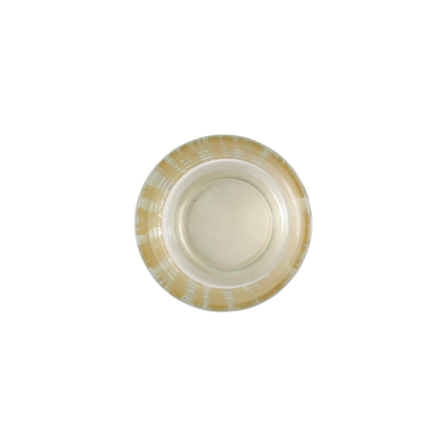 Vietri Rufolo Glass Gold Brushstroke Votive 4"D, 4"H, 14 oz Glass Votive Holder