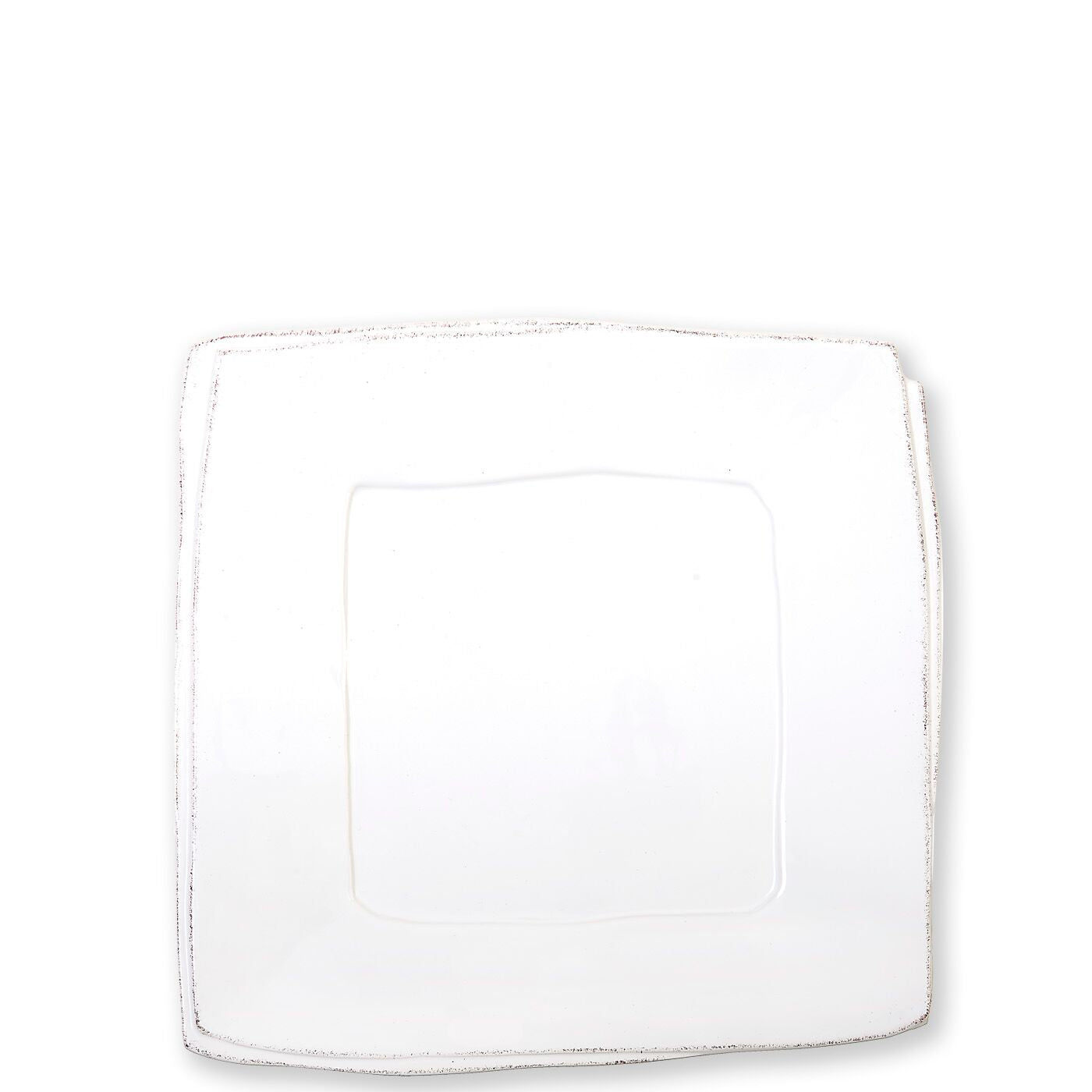 Vietri Lastra White Square Platter, Handmade Stoneware Serving Plate