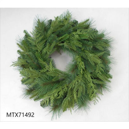 Regency International UV Bristle Pine With Natural Touch Evergreen Wreath